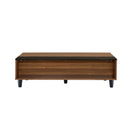 Avala Rectangular Coffee Table w/Lift Top, Walnut & Black Finish Acme