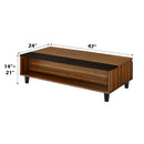 Avala Rectangular Coffee Table w/Lift Top, Walnut & Black Finish Acme