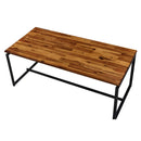 Jurgen 3Pc Coffee & End Table Set , Oak & Black Finish Acme