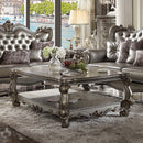 Versailles Rectangular Coffee Table , Antique Platinum Finish Acme
