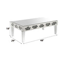 Noralie Rectangular Coffee Table , Mirrored & Faux Diamonds Acme