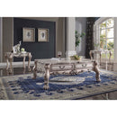 Dresden Rectangular Coffee Table , Vintage Bone White Finish Acme
