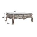 Dresden Rectangular Coffee Table , Vintage Bone White Finish Acme