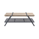 Brantley Rectangular Coffee Table , Oak & Sandy Gray Finish Acme