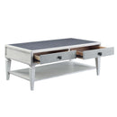 Katia Rectangular Coffee Table , Rustic Gray & Weathered White Finish Acme