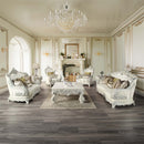 Adara Square Coffee Table, Antique White Finish Acme