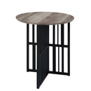 Zudora Round Coffee Table, Antique Oak & Black Finish Acme
