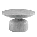 Laddie Round Coffee Table, Weathered Gray Finish Acme