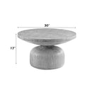 Laddie Round Coffee Table, Weathered Gray Finish Acme