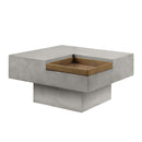 Kailano Rectangular Coffee Table , Weathered Gray Finish Acme