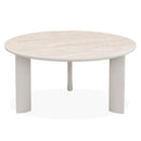 Ingram Round Coffee Table, Sintered Stone & Light Gray Finish Acme