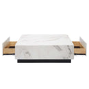 Fritzy Square Coffee Table, Engineered Stone Finish Acme