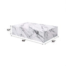 Fritzy Square Coffee Table, Engineered Stone Finish Acme