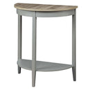 Justino Console Table, Natural Oak & Gray Finish Acme
