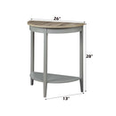 Justino Console Table, Natural Oak & Gray Finish Acme