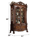 Dresden Curio, Cherry Oak Finish Acme