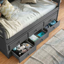 Darcie Daybed w/Trundle & Storage (Twin), Gray Finish Acme