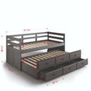 Darcie Daybed w/Trundle & Storage (Twin), Gray Finish Acme