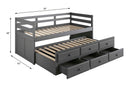 Darcie Daybed w/Trundle & Storage (Twin), Gray Finish Acme