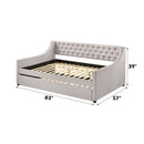 Lianna Daybed w/Trundle (Full), Fog Fabric Acme