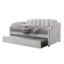 Peridot Daybed w/Trundle (Twin), Dove Gray Velvet Acme
