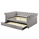 Justice Daybed w/Trundle (Full), Smoke Gray Fabric Acme