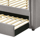 Justice Daybed w/Trundle (Full), Smoke Gray Fabric Acme