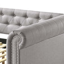 Justice Daybed w/Trundle (Full), Smoke Gray Fabric Acme