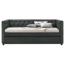 Romona Daybed w/Trundle (Twin), Gray Fabric Acme