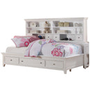 Lacey Daybed w/Storage (Twin), White Finish Acme