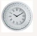 Nysa Wall Clock, Mirrored & Faux Crystals Acme
