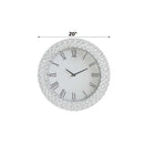 Nysa Wall Clock, Mirrored & Faux Crystals Acme