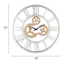 Dominic Wall Clock, Mirrored Acme