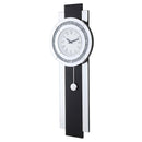 Noralie Wall Clock, Black, Mirrored & Faux Diamonds Acme