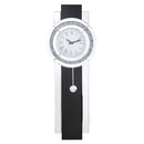 Noralie Wall Clock, Black, Mirrored & Faux Diamonds Acme