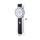 Noralie Wall Clock, Black, Mirrored & Faux Diamonds Acme