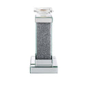 Rekha Candle Holder 2Pc, Mirrored, Faux Diamonds Acme