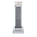 Rekha Candle Holder 2Pc, Mirrored, Faux Diamonds Acme