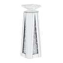 Nowles Candle Holder 2Pc, Mirrored, Faux Diamonds Acme