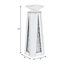 Nowles Candle Holder 2Pc, Mirrored, Faux Diamonds Acme