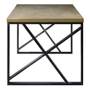 Jennavieve Executive Writing Desk, Gold Aluminum Acme