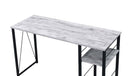 Vadna Writing Desk, Antique White & Black Finish Acme