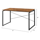 Jurgen Writing Desk, Oak & Black Finish Acme
