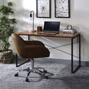 Jurgen Writing Desk, Oak & Black Finish Acme
