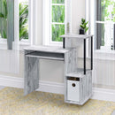 Lyphre Computer Desk, Antique White & Black Finish Acme
