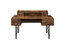 Safea Computer Desk, Weathered Oak & Black Finish Acme