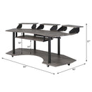 Eleazar 83" Music Studio Desk, Black Oak Finish Acme