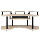Eleazar 83" Music Studio Desk, Natural Oak Finish Acme
