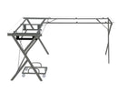 Dazenus Computer Desk, Clear Glass Top & Silver Finish Acme