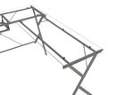 Dazenus Computer Desk, Clear Glass Top & Silver Finish Acme